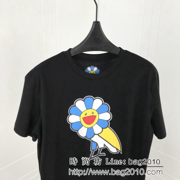 OVO X 村上隆19SS早春新聯名 OVO聯名村上隆 ins爆款 男款黑色短袖 ydi1655